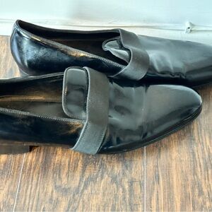 Ermenegildo Zegna Glossy Black Slip-On Loafers